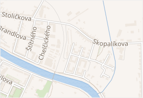 U Trati v obci Hulín - mapa ulice