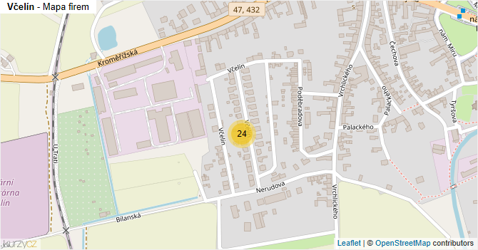 Včelín - mapa firem