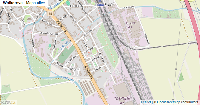 Wolkerova - mapa ulice