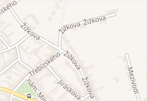 Žižkova v obci Hulín - mapa ulice