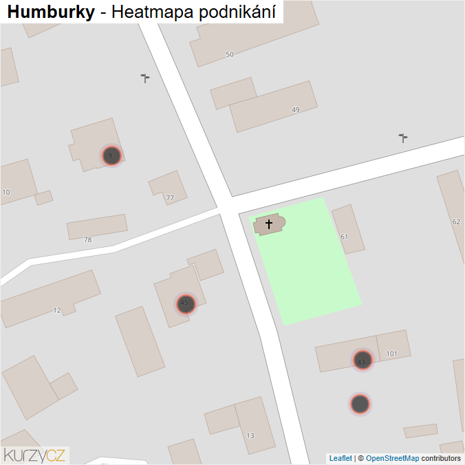 Mapa Humburky - Firmy v obci.