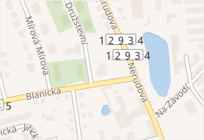 Blanická v obci Humpolec - mapa ulice