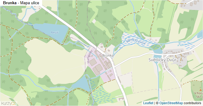 Brunka - mapa ulice