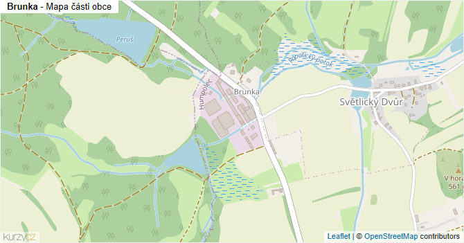 Brunka - mapa části obce