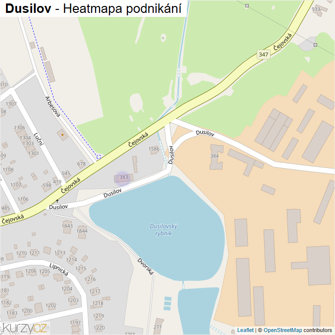 Mapa Dusilov - Firmy v ulici.