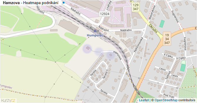 Hamzova - mapa podnikání