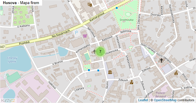 Husova - mapa firem
