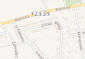 Jiřická v obci Humpolec - mapa ulice