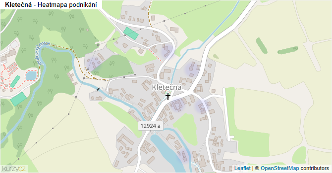 Kletečná - mapa podnikání