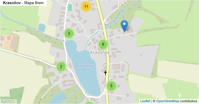 Krasoňov - mapa firem