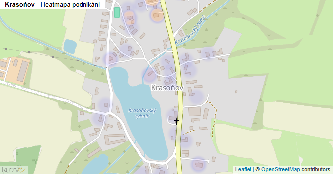 Krasoňov - mapa podnikání