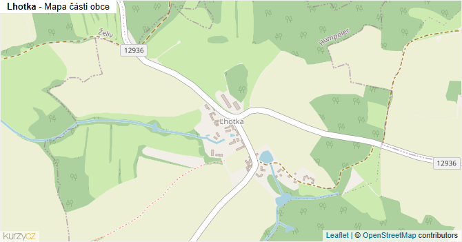 Lhotka - mapa části obce