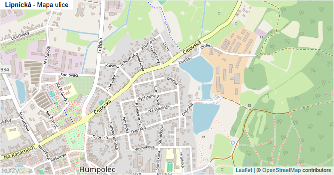 Lipnická - mapa ulice