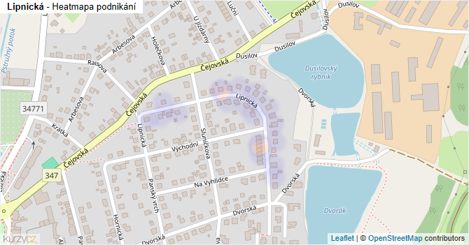Lipnická - mapa podnikání