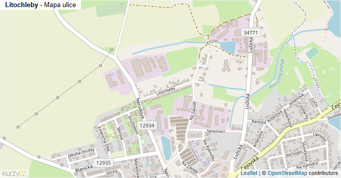 Litochleby - mapa ulice