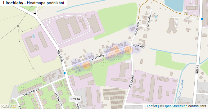Litochleby - mapa podnikání