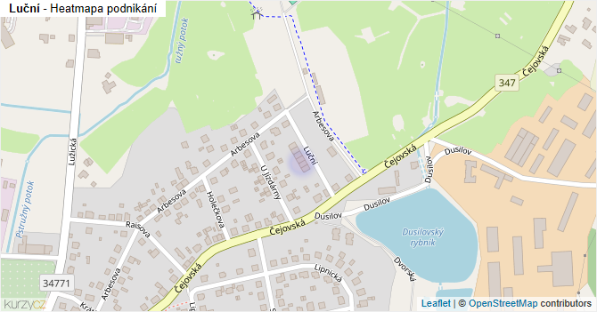 Luční - mapa podnikání