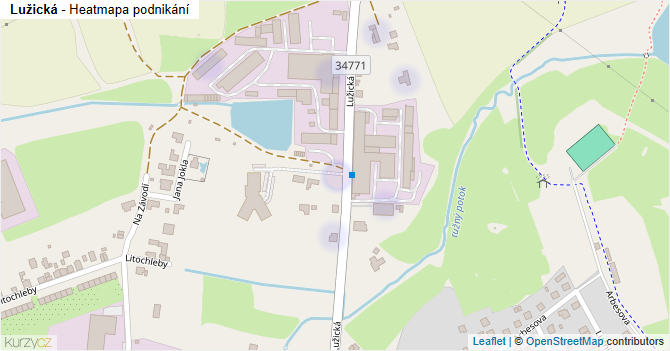 Lužická - mapa podnikání