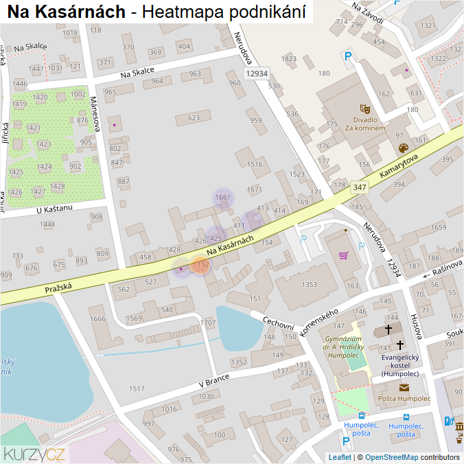 Mapa Na Kasárnách - Firmy v ulici.