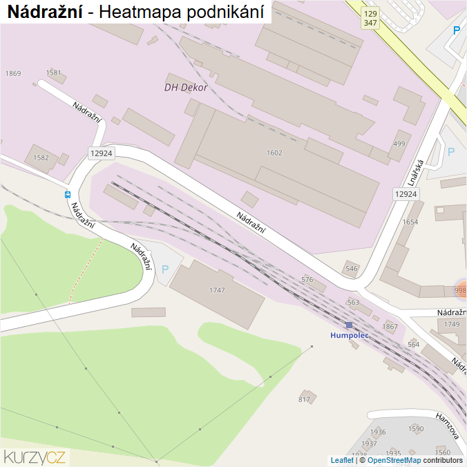 Mapa Nádražní - Firmy v ulici.