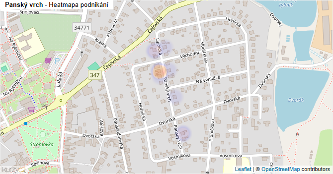 Panský vrch - mapa podnikání