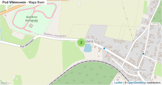 Pod Vilémovem - mapa firem