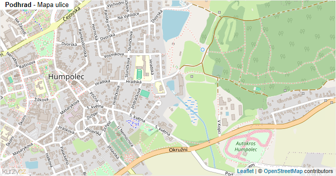 Podhrad - mapa ulice