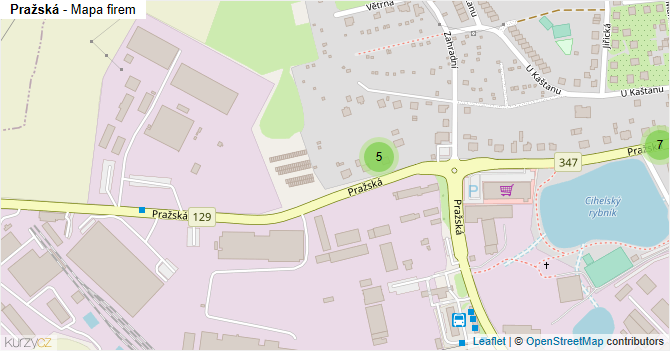 Pražská - mapa firem