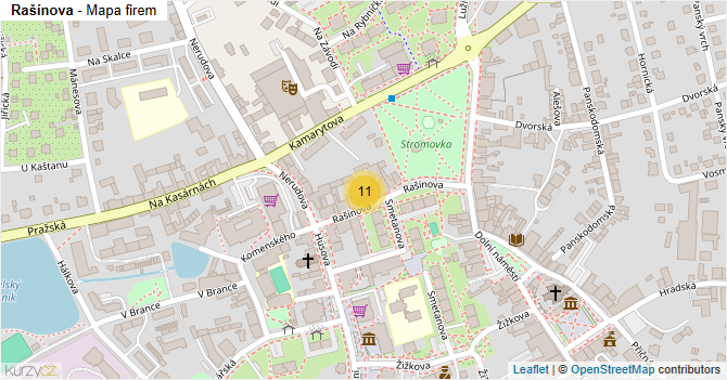 Rašínova - mapa firem