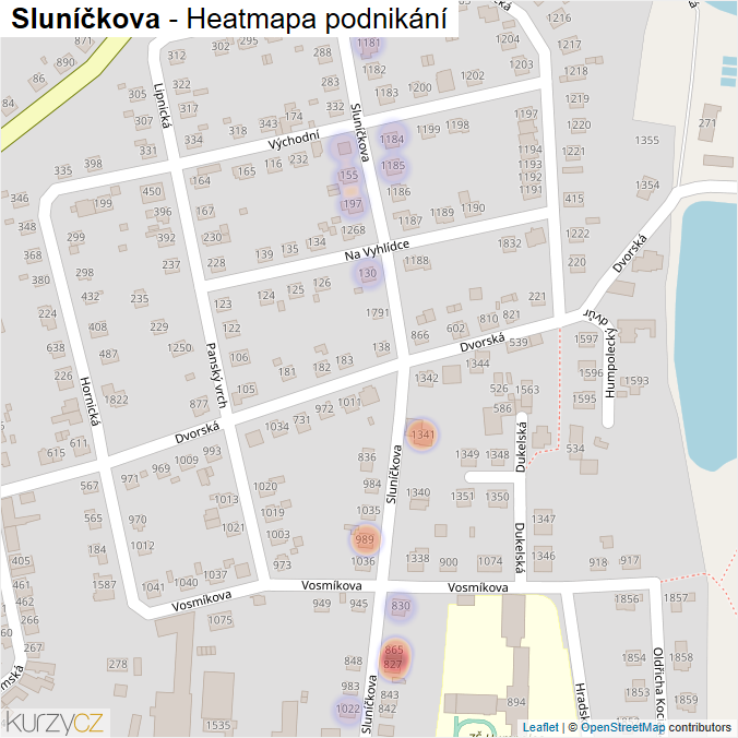 Mapa Sluníčkova - Firmy v ulici.