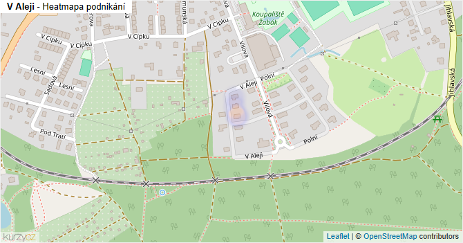 V Aleji - mapa podnikání