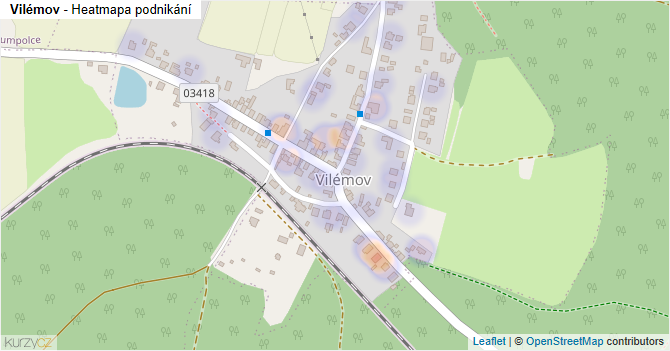 Vilémov - mapa podnikání
