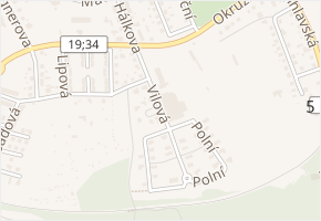 Vilová v obci Humpolec - mapa ulice