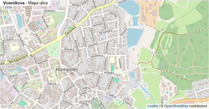 Vosmíkova - mapa ulice