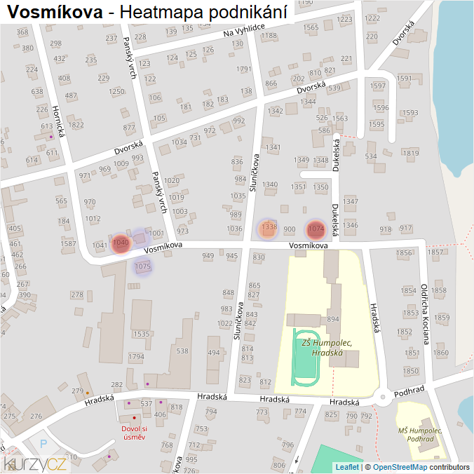 Mapa Vosmíkova - Firmy v ulici.