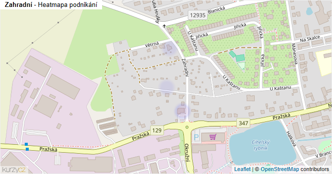 Zahradní - mapa podnikání