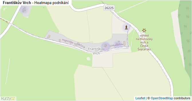 Františkův Vrch - mapa firem