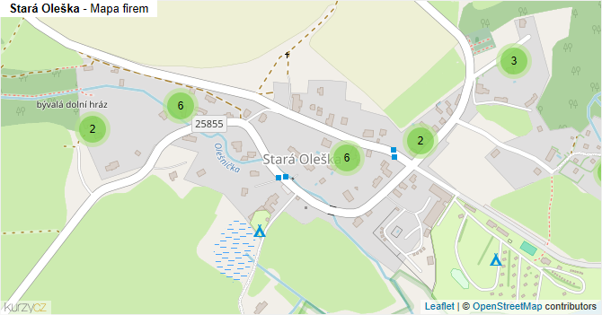 Stará Oleška - mapa firem