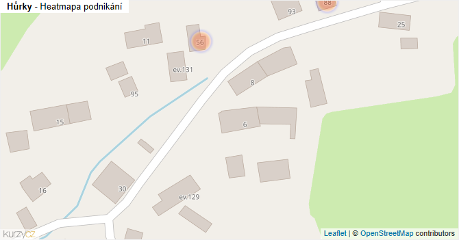 Hůrky - mapa podnikání