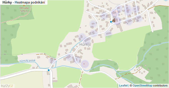 Hůrky - mapa podnikání