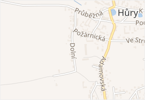 Dolní v obci Hůry - mapa ulice