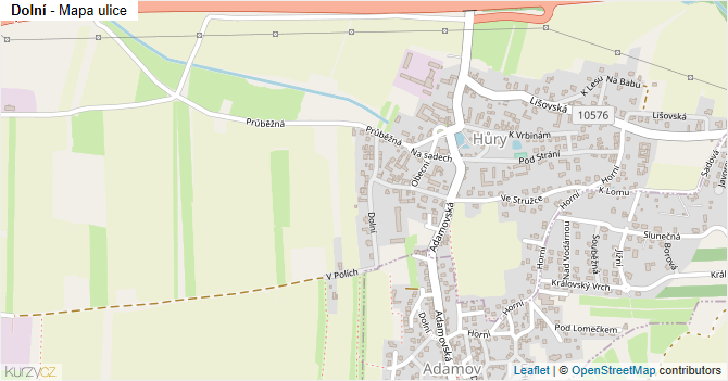 Dolní - mapa ulice