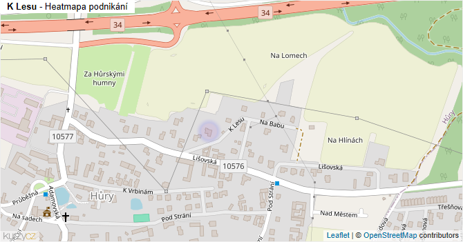 K Lesu - mapa podnikání