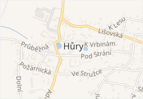 Kovářská v obci Hůry - mapa ulice