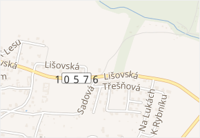 Lesní v obci Hůry - mapa ulice
