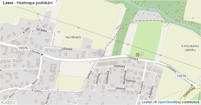Lesní - mapa podnikání