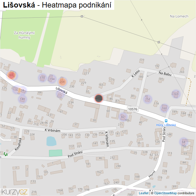 Mapa Lišovská - Firmy v ulici.