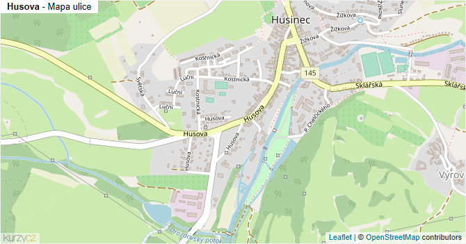 Husova - mapa ulice