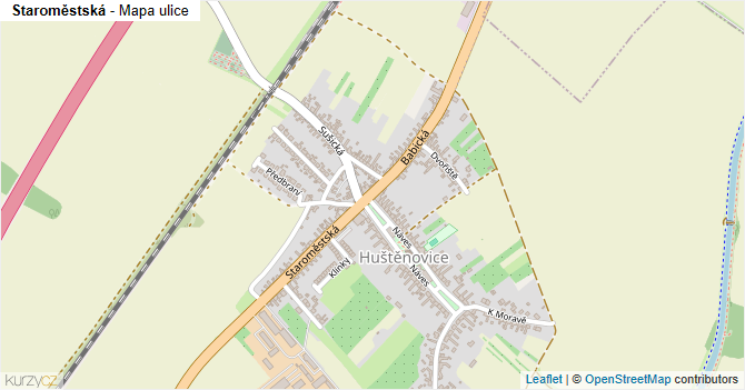 Staroměstská - mapa ulice