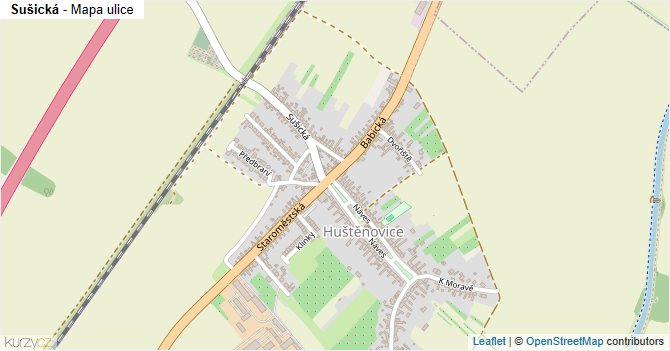 Sušická - mapa ulice